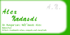 alex nadasdi business card